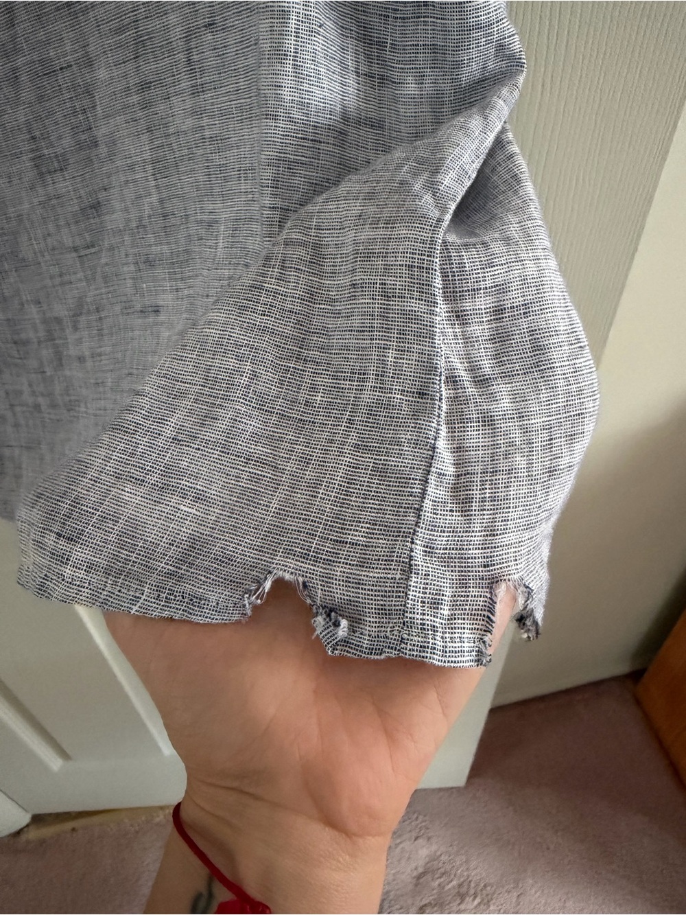 Light gray Flax 100% linen tank top - Picture 5 of 6
